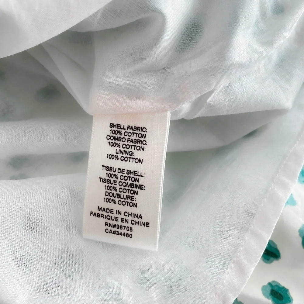 Rebecca Taylor Emerald Daisy Print Mini Dress Cream Green Floral Ruffle V-neck 4 - Picture 7 of 12
